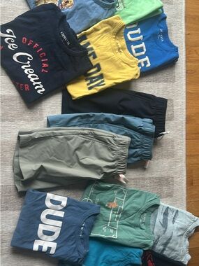 Crewcuts Boys Short Sleeve Tee Lot - Blue, Yellow, Green, Navy